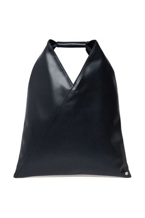 borsa in poliuretano nero MAISON MARGIELA KIDS | M60607P4313T5013